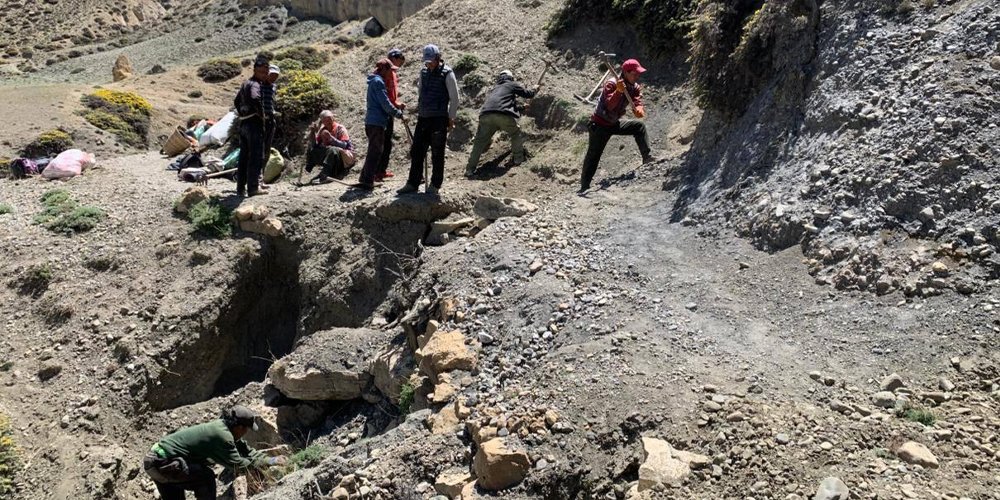 छुसाङ–पाताङ्ग्या पदमार्ग स्तरोन्नति गरिँदै