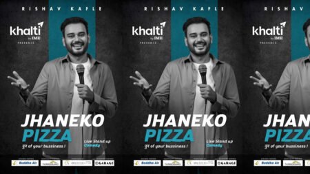 झानेको पिज्जा लिएर आउँदै रिषभ काफ्ले